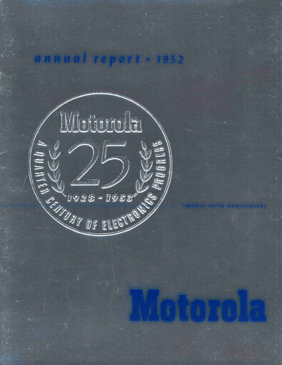 Miniature Motorola Solutions
 Rapport annuel 1952