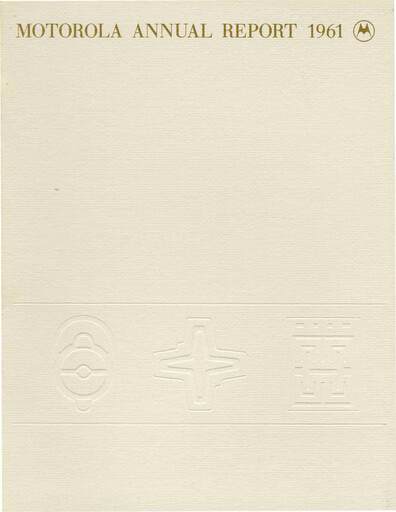 Miniature Motorola Solutions
 Rapport annuel 1961
