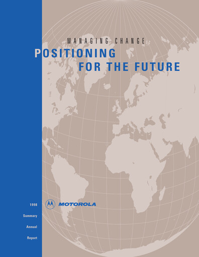Miniature Motorola Solutions
 Rapport annuel 1998