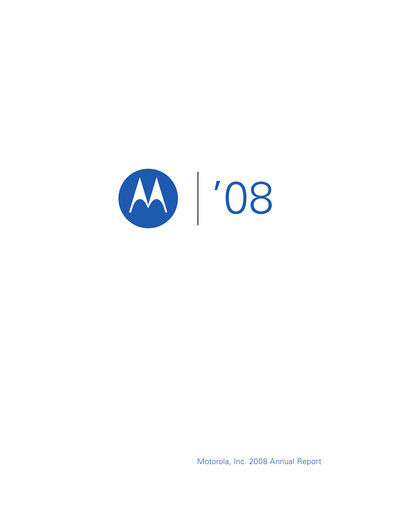 Miniature Motorola Solutions
 Rapport annuel 2008