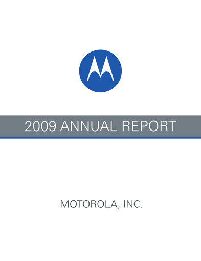 Miniature Motorola Solutions
 Rapport annuel 2009