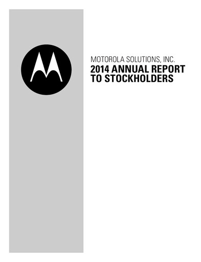 Miniature Motorola Solutions
 Rapport annuel 2014
