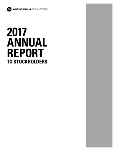 Miniature Motorola Solutions
 Rapport annuel 2017