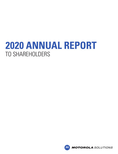 Miniature Motorola Solutions
 Rapport annuel 2020