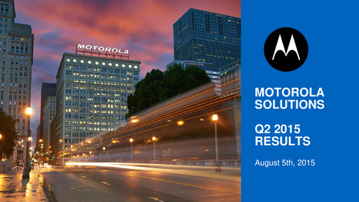 Miniature Motorola Solutions
 Rapport trimestriel 2015-q2