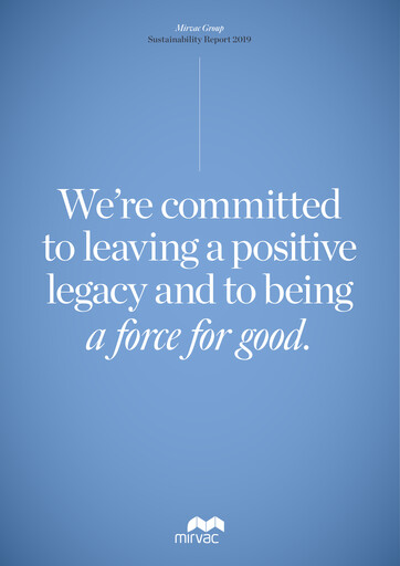 Miniature Mirvac Group Rapport de durabilité 2019