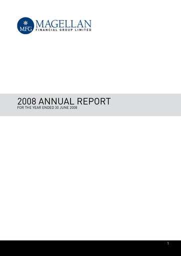 Thumbnail Magellan Financial Group Annual Report 2008