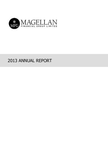 Thumbnail Magellan Financial Group Annual Report 2013