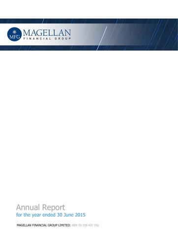 Thumbnail Magellan Financial Group Annual Report 2015
