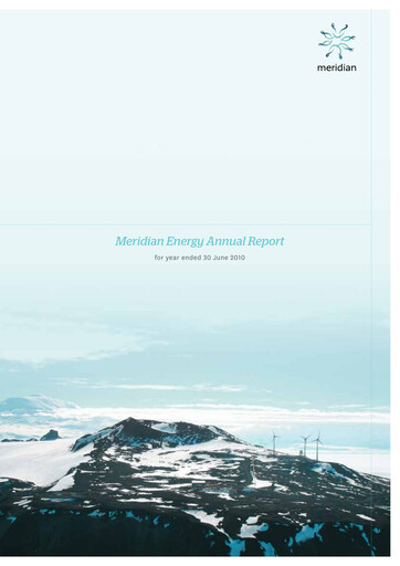 Thumbnail Meridian Energy Annual Report 2010