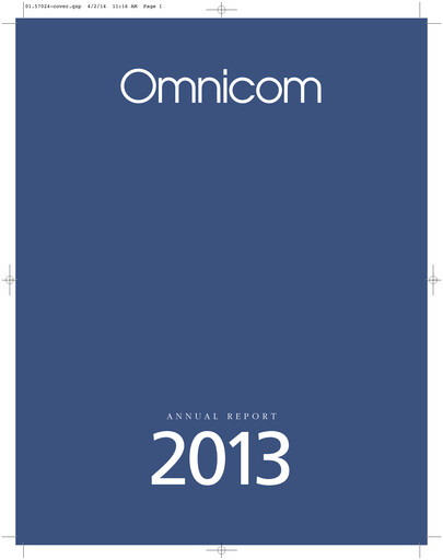Thumbnail Omnicom Group Annual Report 2013