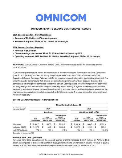 Thumbnail Omnicom Group Quarterly Report 2026-q2
