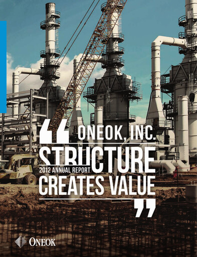 Thumbnail Oneok Annual Report 2012