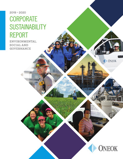 Thumbnail Oneok Sustainability Report 2019-2020