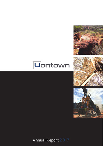Thumbnail Liontown Resources
 Annual Report 2017
