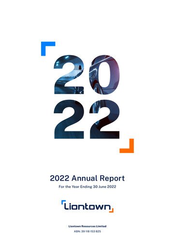 Thumbnail Liontown Resources
 Annual Report 2022