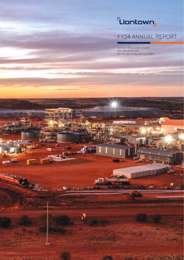 Thumbnail Liontown Resources
 Annual Report 2024
