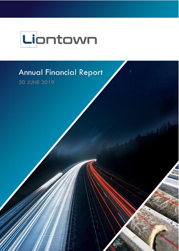 Thumbnail Liontown Resources
 Financial Report fy2019