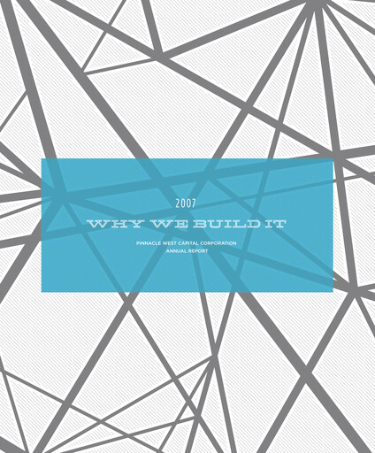 Thumbnail Pinnacle West Capital
 Annual Report 2007