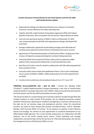 Thumbnail Curevac Financial Report 2023