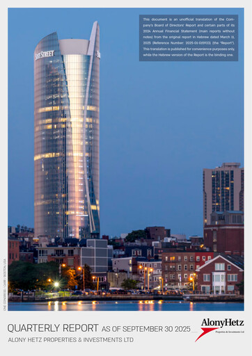 Miniature Alony Hetz
 Rapport trimestriel 2025-q3