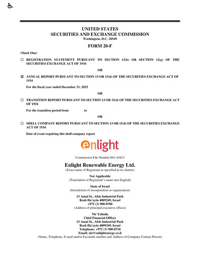 Miniature Enlight Renewable Energy Rapport annuel 2023
