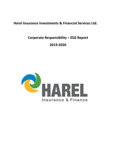 Miniature Harel Group
 Rapport ESG 2019-2020
