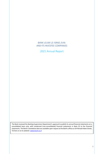Thumbnail Bank Leumi
 Annual Report 2021