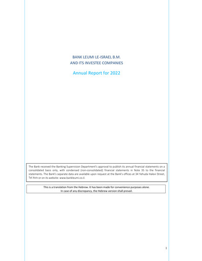 Thumbnail Bank Leumi
 Annual Report 2022