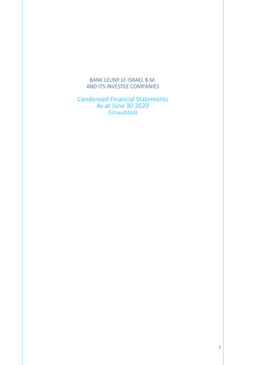 Vorschaubild Bank Leumi
 Finanzmitteilung 2020-h1