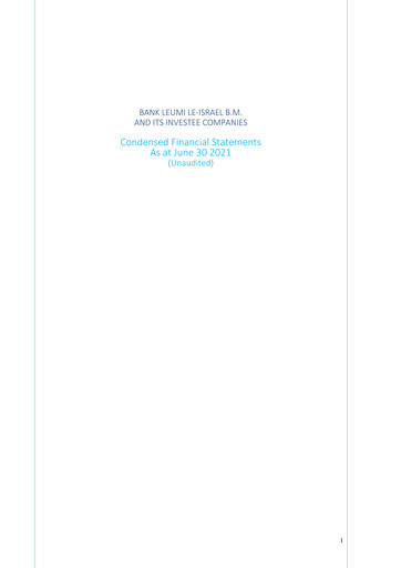 Vorschaubild Bank Leumi
 Finanzmitteilung 2021-h1