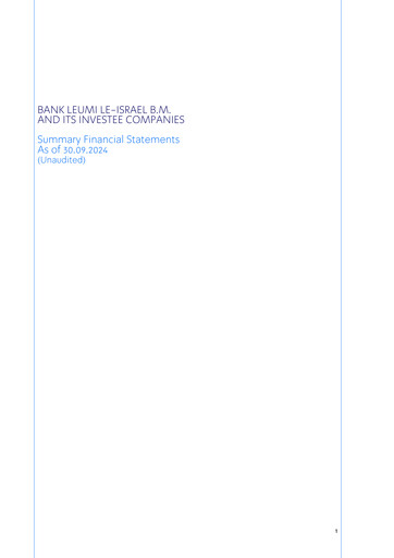 Thumbnail Bank Leumi
 Quarterly Report 2024-q3