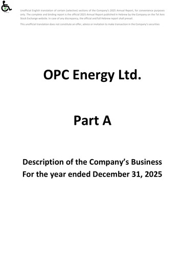 Thumbnail OPC Energy
 Annual Report 2025