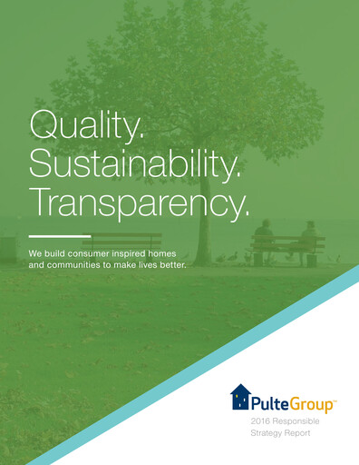 Thumbnail PulteGroup Sustainability Report 2016