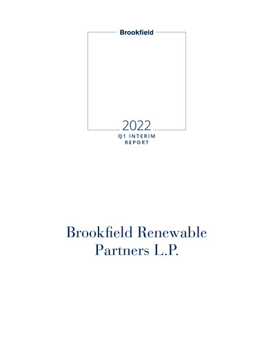 Miniature Brookfield Renewable Partners Rapport trimestriel 2022-q1