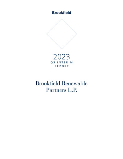 Miniature Brookfield Renewable Partners Rapport trimestriel 2023-q3