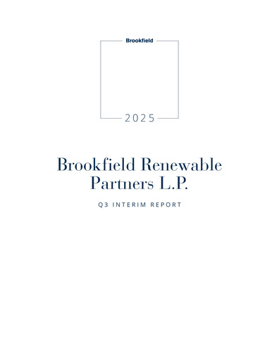 Miniature Brookfield Renewable Partners Rapport trimestriel 2025-q3