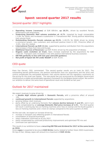 Thumbnail Bpost Half-year Report 2017-h1