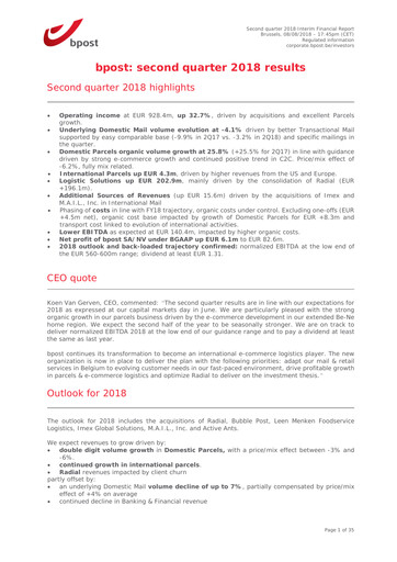 Thumbnail Bpost Half-year Report 2018-h1
