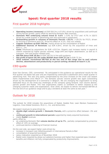 Thumbnail Bpost Quarterly Report 2018-q1