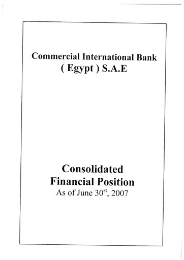 Thumbnail Commercial International Bank Financial Statement 2007-h1