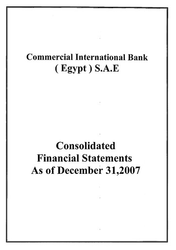 Thumbnail Commercial International Bank Financial Statement 2007
