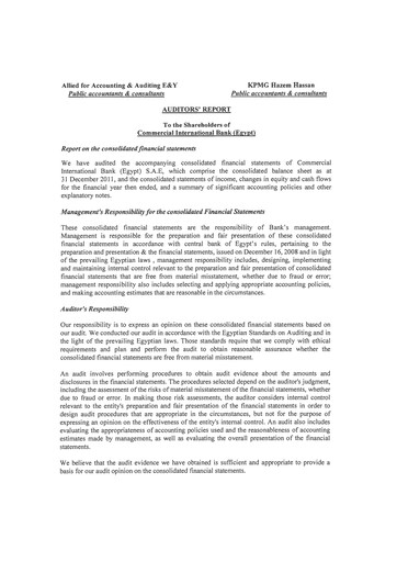 Thumbnail Commercial International Bank Financial Statement 2011