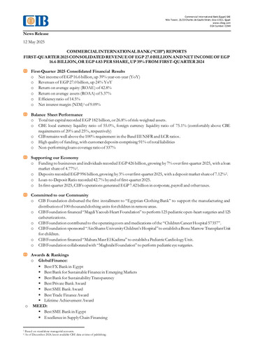 Thumbnail Commercial International Bank Quarterly Report 2025-q1
