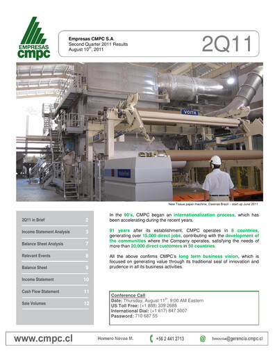 Thumbnail Empresas CMPC Quarterly Report 2011-q2