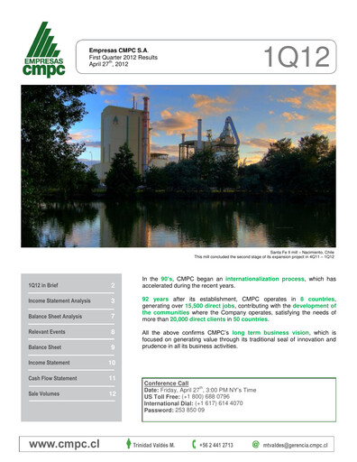 Thumbnail Empresas CMPC Quarterly Report 2012-q1