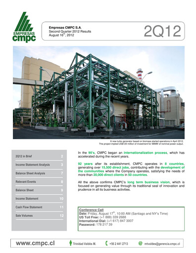 Thumbnail Empresas CMPC Quarterly Report 2012-q2