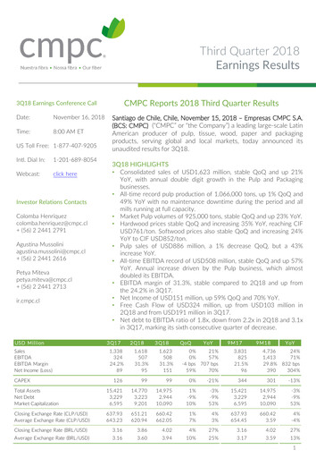 Thumbnail Empresas CMPC Quarterly Report 2018-q3