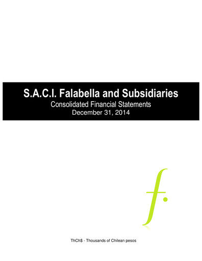 Vorschaubild Falabella
 Finanzmitteilung 2014