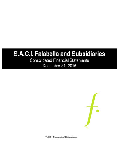 Vorschaubild Falabella
 Finanzmitteilung 2016